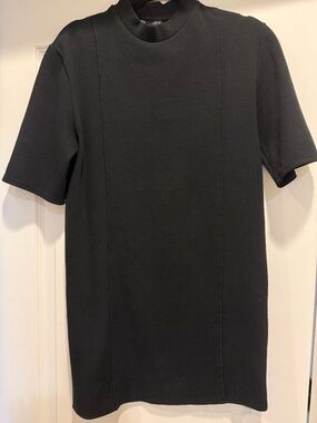 Zara Mock Neck Thick Shift Dress